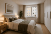 Schlafzimmer (KI generiert) - 2 Zimmer Etagenwohnung zum Kaufen in Berlin