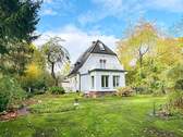 Blick vom Garten - Charmante Doppelhaushälfte am Heinrich-Laehr-Park