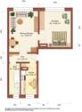 Grundriss Möblierungsvorschlag - 2 Zimmer Etagenwohnung in Rothenburg/Oberlausitz