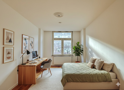 Schlafen / Arbeiten - 3 Zimmer Etagenwohnung in Düsseldorf