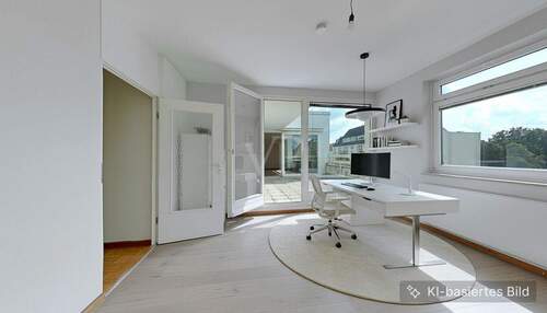 Arbeitszimmer visualisiert - 