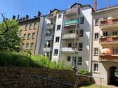 Balkonansicht - 3-Raum-Erdgeschosswohnung mit Balkon