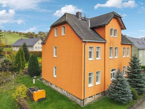 Außenansicht a - ++Traumgrundstück + attraktives MFH in Langburkersdorf - Kernsaniertes Altbauflair, 3 WE & Garten!++