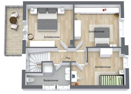 Dachgeschoss 3D - 