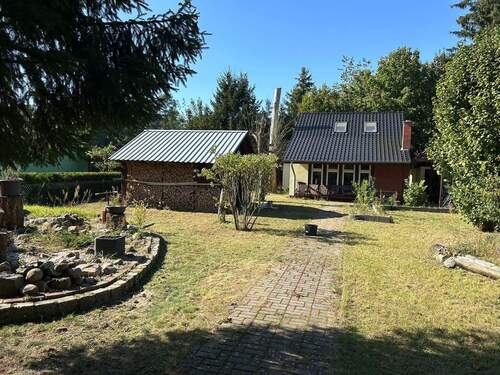 Garten - Grundstück mit kleinem Einfamilienhaus und sonniger Süd-Dachterrasse idyllische Lage in Stolzenhagen Nähe Rahmersee (Wandlitz)