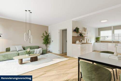 Renovierungsvorschlag Wohnbereich - 4 Zimmer Reihenmittelhaus in Langenfeld