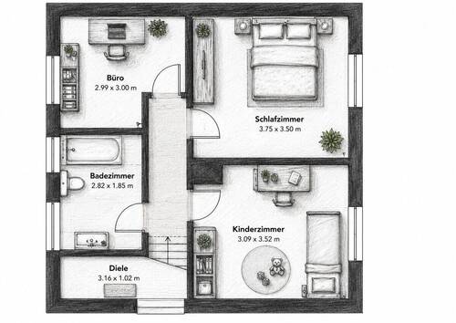 REMAX Immobilien DeLux Einfamilienhaus OG Merchweiler Mark Borowicz - 
