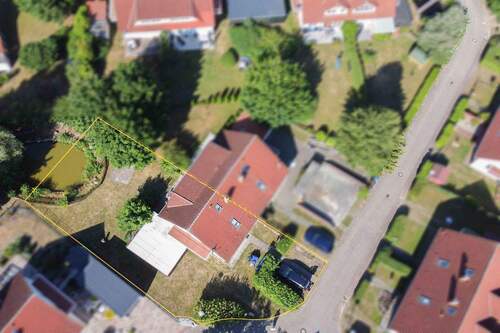 Drohnenansicht - 4 Zimmer Doppelhaushälfte in Garz/Rügen