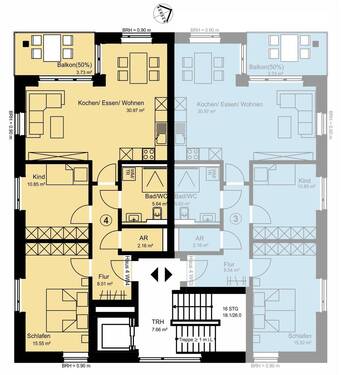 Grundriss Wohnung 4 