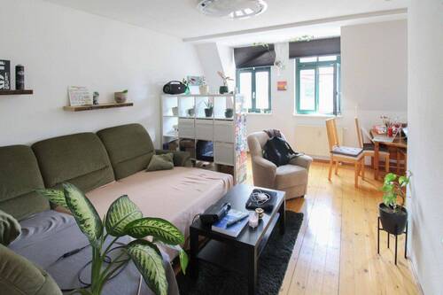 Wohnzimmer - Denkmalgeschützte Etagenwohnung in Leipzig