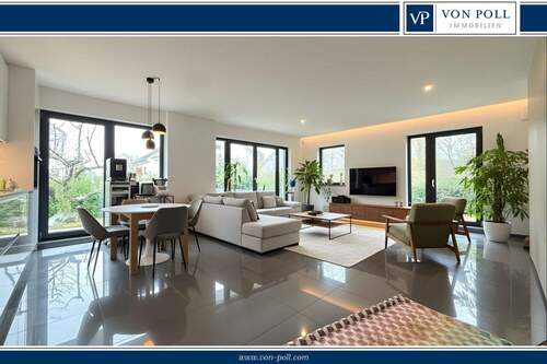 Titelbild-Logo-Visualisierung - Einzigartige, moderne Erdgeschosswohnung mit Terrasse und Garten am Stadtwald