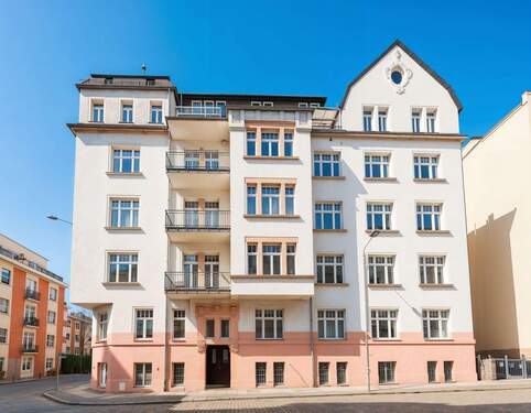 Hausansicht - Etagenwohnung mit 84,60 m&sup2; in Leipzig zum Kaufen
