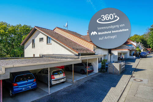 Hausansicht von Südosten - Helle 3-Zimmer-Wohnung mit überdachtem Balkon - sofort bezugsfrei