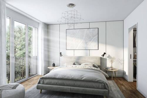 Schlafzimmer - 2 Zimmer Etagenwohnung in Frankfurt am Main