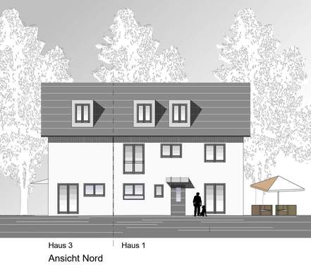Ansicht Nord - 5 Zimmer Mehrfamilienhaus, Wohnhaus in München