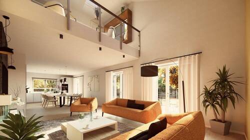 Ansicht Wohnzimmer - 5 Zimmer Einfamilienhaus in Großrosseln