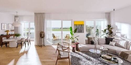 Kampus-Karree-II_Haus-K_WHG-9_Wohnzimmer_2 - 4 Zimmer Etagenwohnung zum Kaufen in Kassel