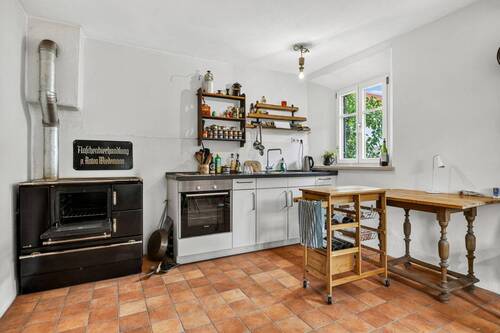 Küche mit Holz-Herd - 