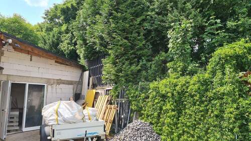 Stellplatz PKW - Seite zu den zwei Garagen - 