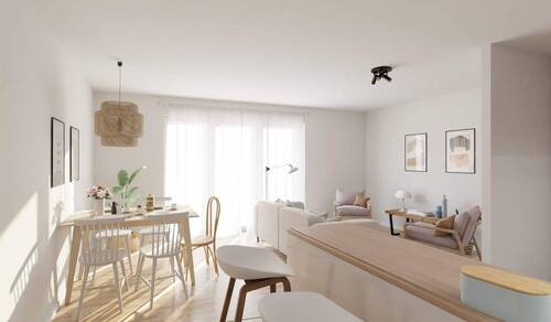Lichtdurchfluteter Wohnbereich dank bodentiefer Fe - Moderne Familienwohnung mit viel Komfort