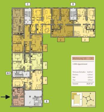 Appartement 16 - 1. OG - 