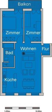 3-Raum-Balkonwohnung - 