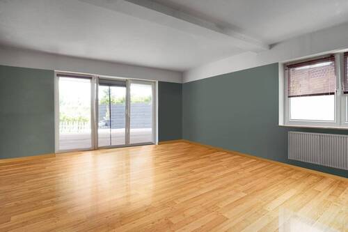 Wohnzimmer leer (Möbel per Visualisierung entfernt) - 