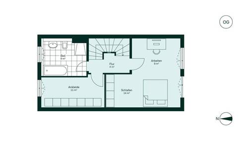 Ausgebautes Dachstudio und ein großer Abstellraum - 