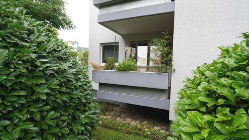 Blick auf den Hochparterre-Balkon - 