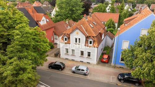 Außenansicht Drohne 8 - Vielseitiges Objekt mit Weitblick und Zukunftspotenzial - exklusives MFH in Osnabrück-Haste