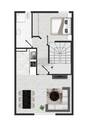 Grundriss - 2 Zimmer Etagenwohnung in Aachen