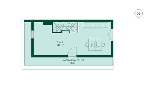 Ausgebautes Dachstudio bietet viel Platz für Ihr H - 