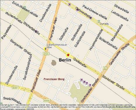 Kartenausschnitt - 2 Zimmer Etagenwohnung zur Miete in Berlin