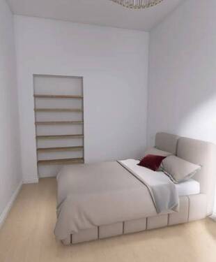 Schlafzimmer - Etagenwohnung mit 48,00 m&sup2; in Wiesbaden zum Kaufen