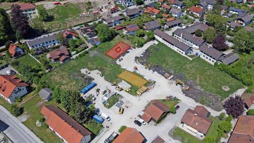 Vogelperspektive mit Markierung - Grundstück zum Kaufen in Andechs