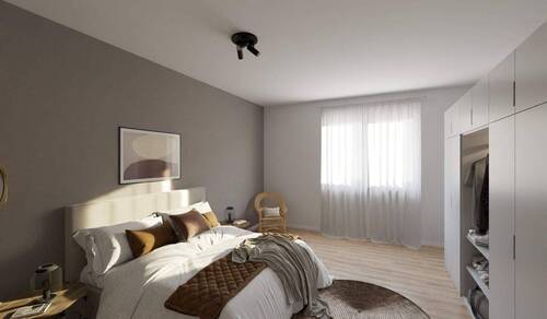 Visualisierung des Schlafzimmers der Eigentumswohn - 4 Zimmer Etagenwohnung zum Kaufen in Langen