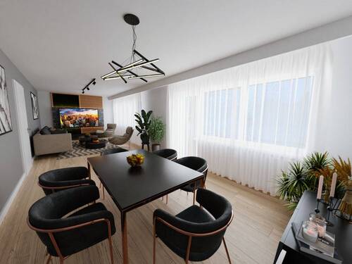 Visualisierung Wohn-Esszimmer - 4 Zimmer Einfamilienhaus zum Kaufen in Erfurt