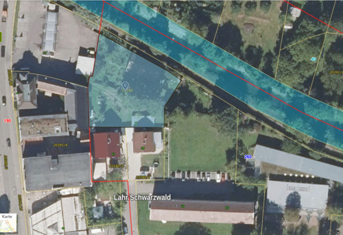 Flurstück 25580 - Großes Grundstück in zentraler Lage von Lahr