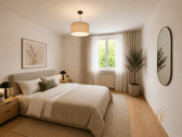 Schlafzimmer visualisiert - Etagenwohnung mit 60,00 m&sup2; in München zum Kaufen