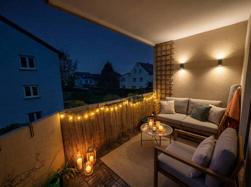 Möblierungsvorschlag Balkon Nacht - 
