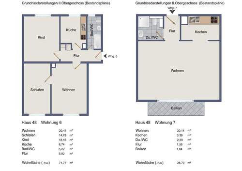 Bestandspläne II. OG. - 