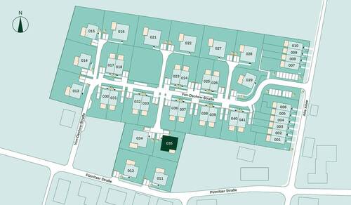 Lageplan des Hauses im Projekt Pütnitzwiese - 