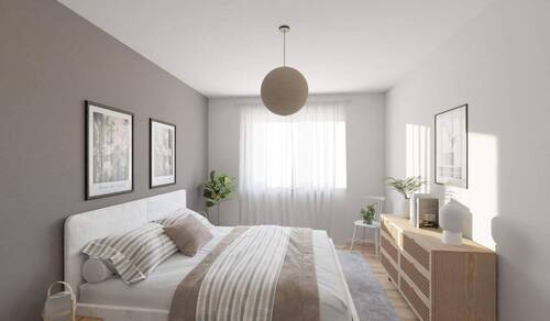 Helles und komfortables Schlafzimmer - 