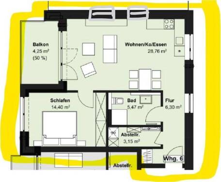 Bild 1 - Zentrumsnahe Wohnung mit Süd-West-Ausrichtung im 1. OG