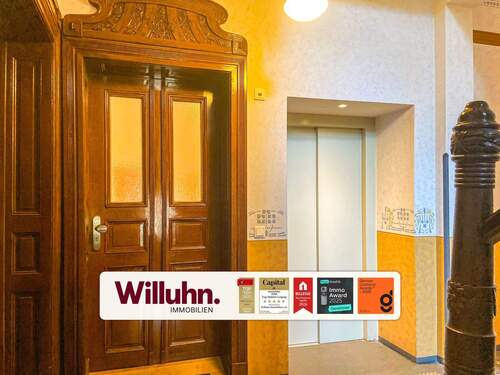 Treppenhaus mit Aufzug - Gefragte Wohnungsgröße 