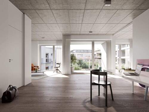SUITES: Wohnraum mit Loggia Blick Hofgarten - 1 Zimmer Etagenwohnung zum Kaufen in Berlin