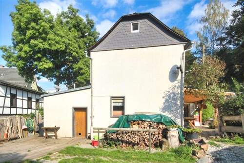 Hausblick vom Garten - Einfamilienhaus mit 80,00 m&sup2; in Mohlsdorf-Teichwolframsdorf zum Kaufen