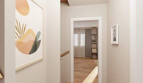 Heller und freundlicher Flur im Obergeschoss - 