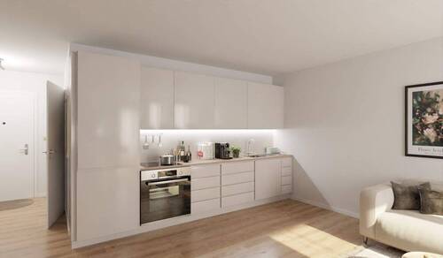 Die offene Wohnküche lädt zum gemeinsamen Kochen e - Moderne Eigentumswohnung mit nachhaltiger Energieversorgung