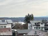 Ausblick Balkon - Feldafing am Starnberger See! Große 2 Zi.-ETW mit TG-Stellplatz. See-Bergblick. Gut vermietet!